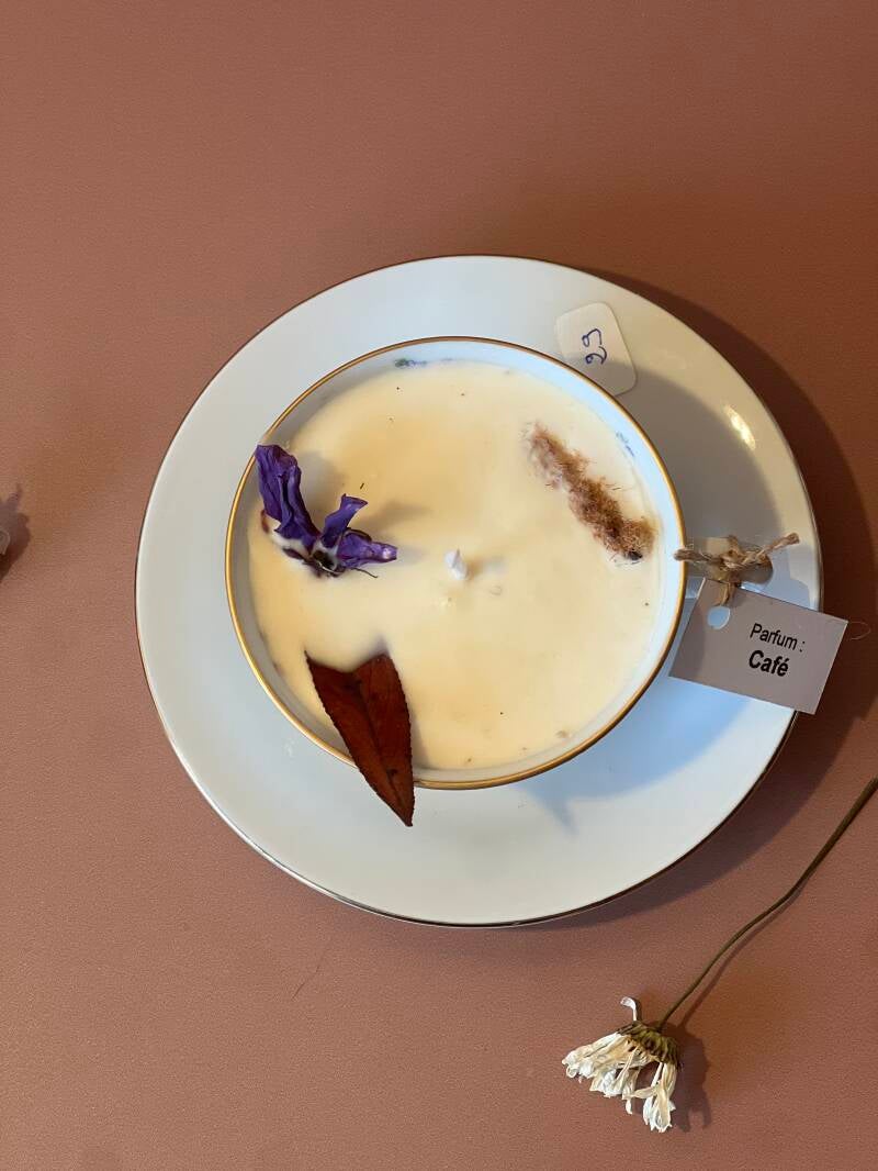 Bougie Tasse Vintage Parfum Café