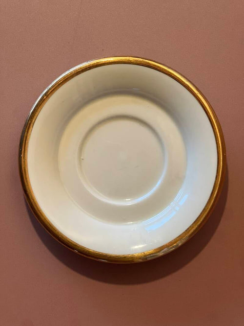 Soucoupe vintage pour bougie fleurie