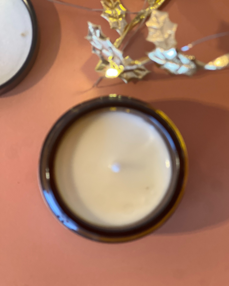 Bougie Pot Ambré : Sapin de Noël